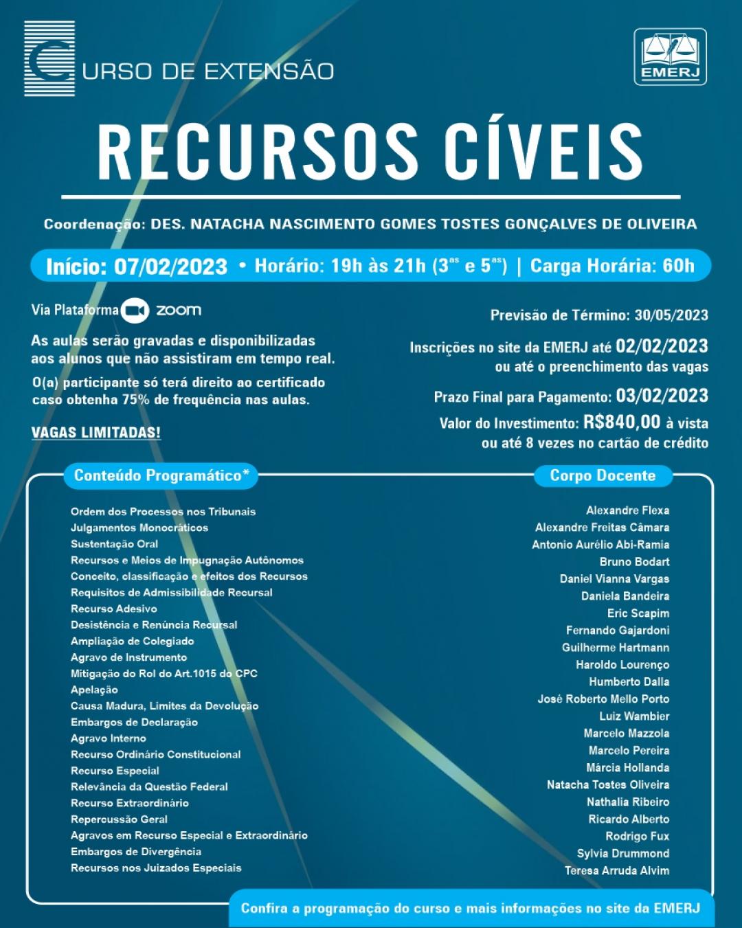 Imagem do banner principal do curso - RECURSOS CÍVEIS