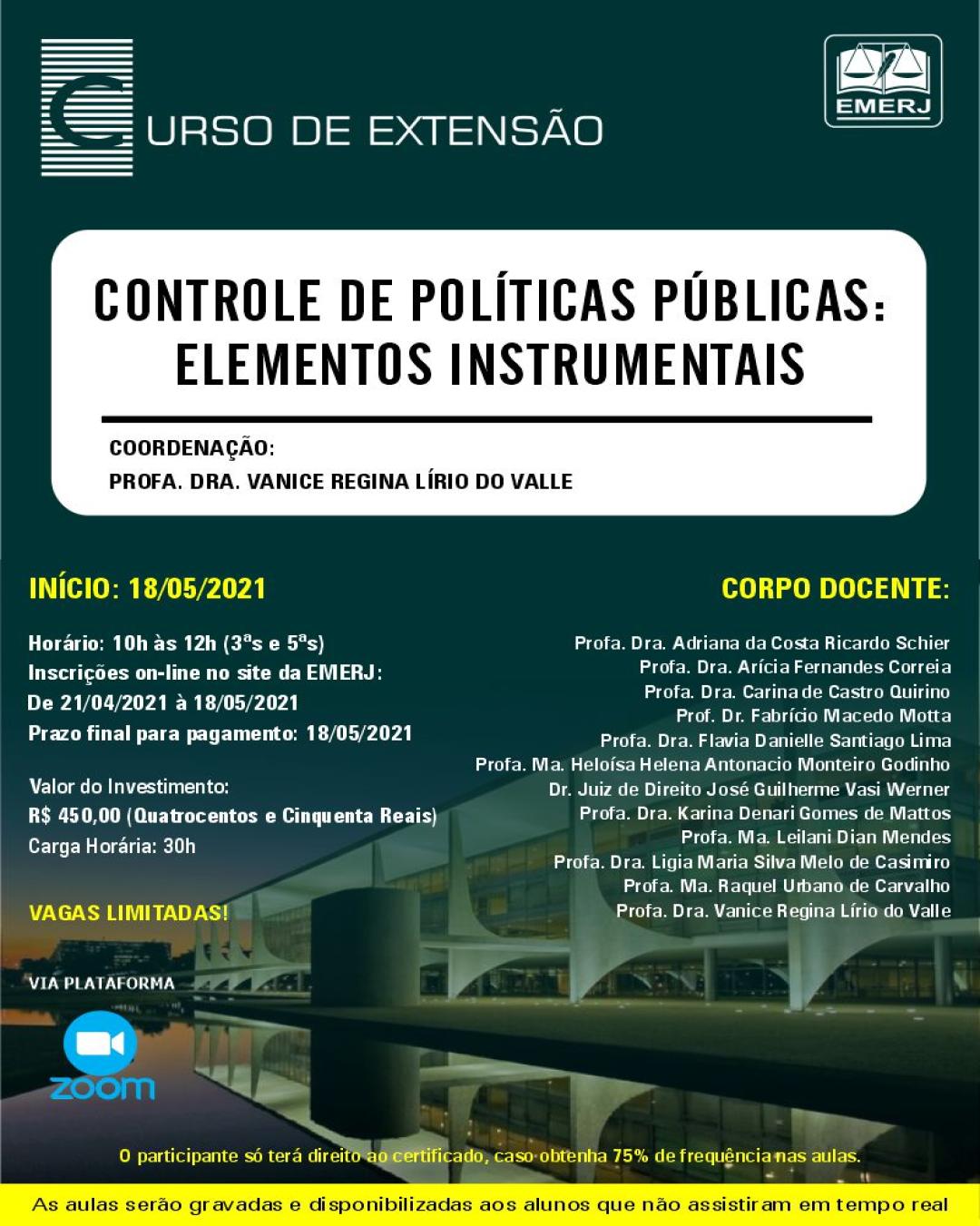 Imagem do banner principal do curso - CONTROLE DE POLÍTICAS PÚBLICAS