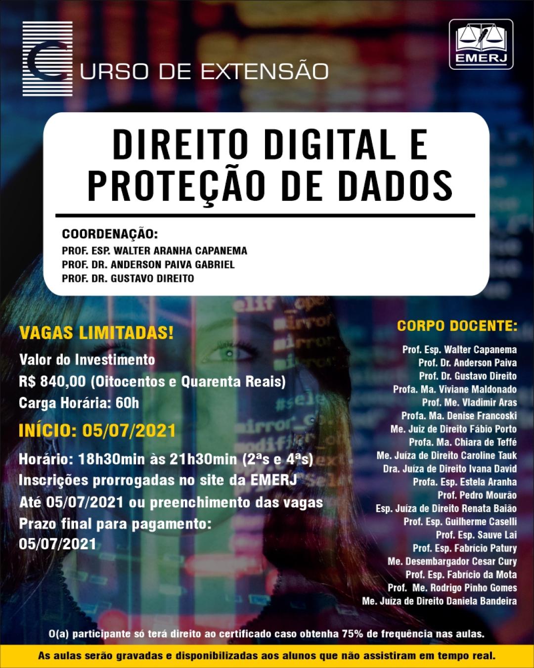 Imagem do banner principal do curso - Direito Digital e Proteção de Dados