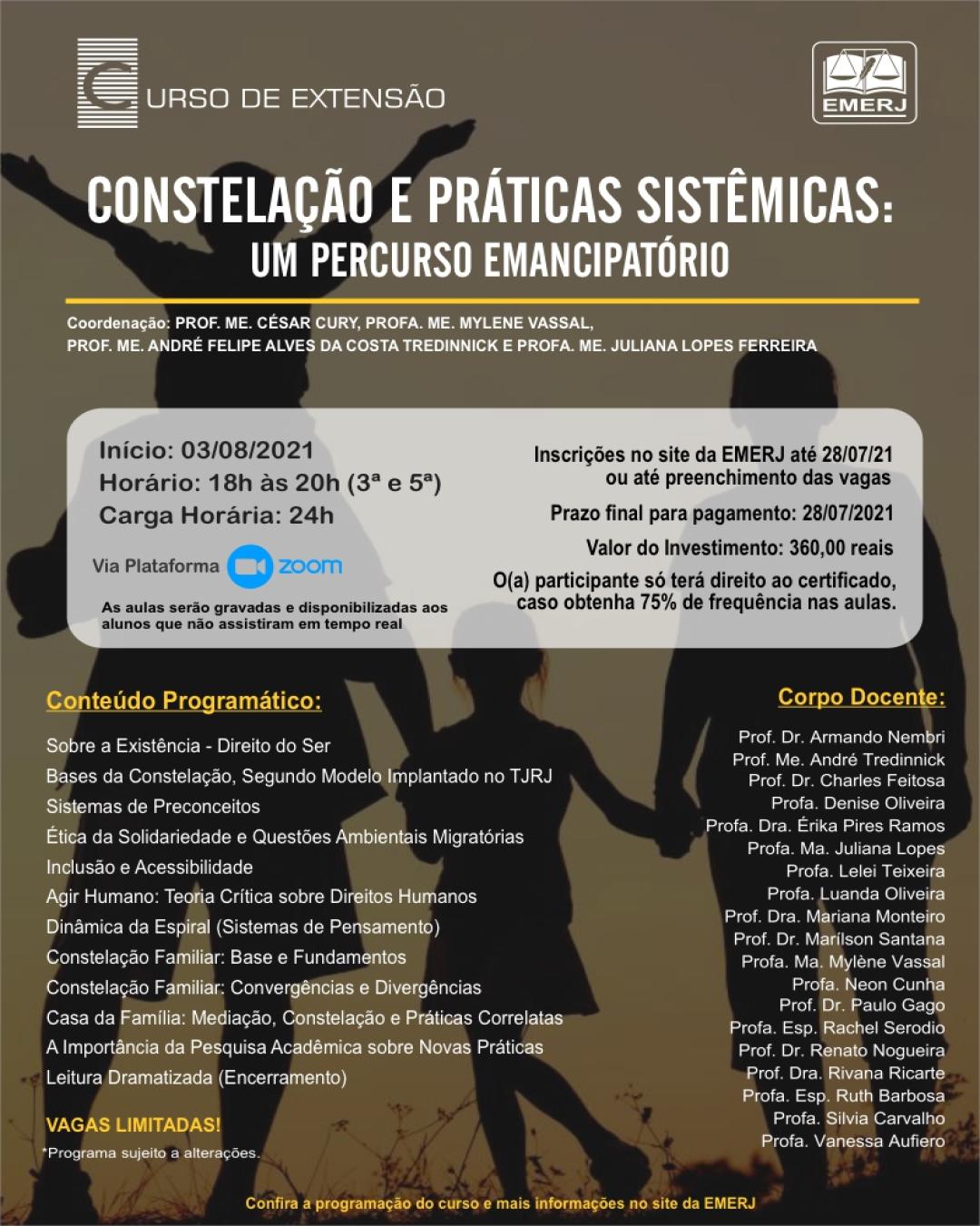 Imagem do banner principal do curso - Constelação e Práticas Sistêmicas: Um Percurso Emancipatório