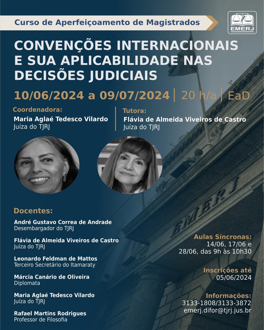 Imagem do banner principal do curso - Convenções Internacionais e Convenções Interamericanas e sua Aplicabilidade nas Decisões Judiciais