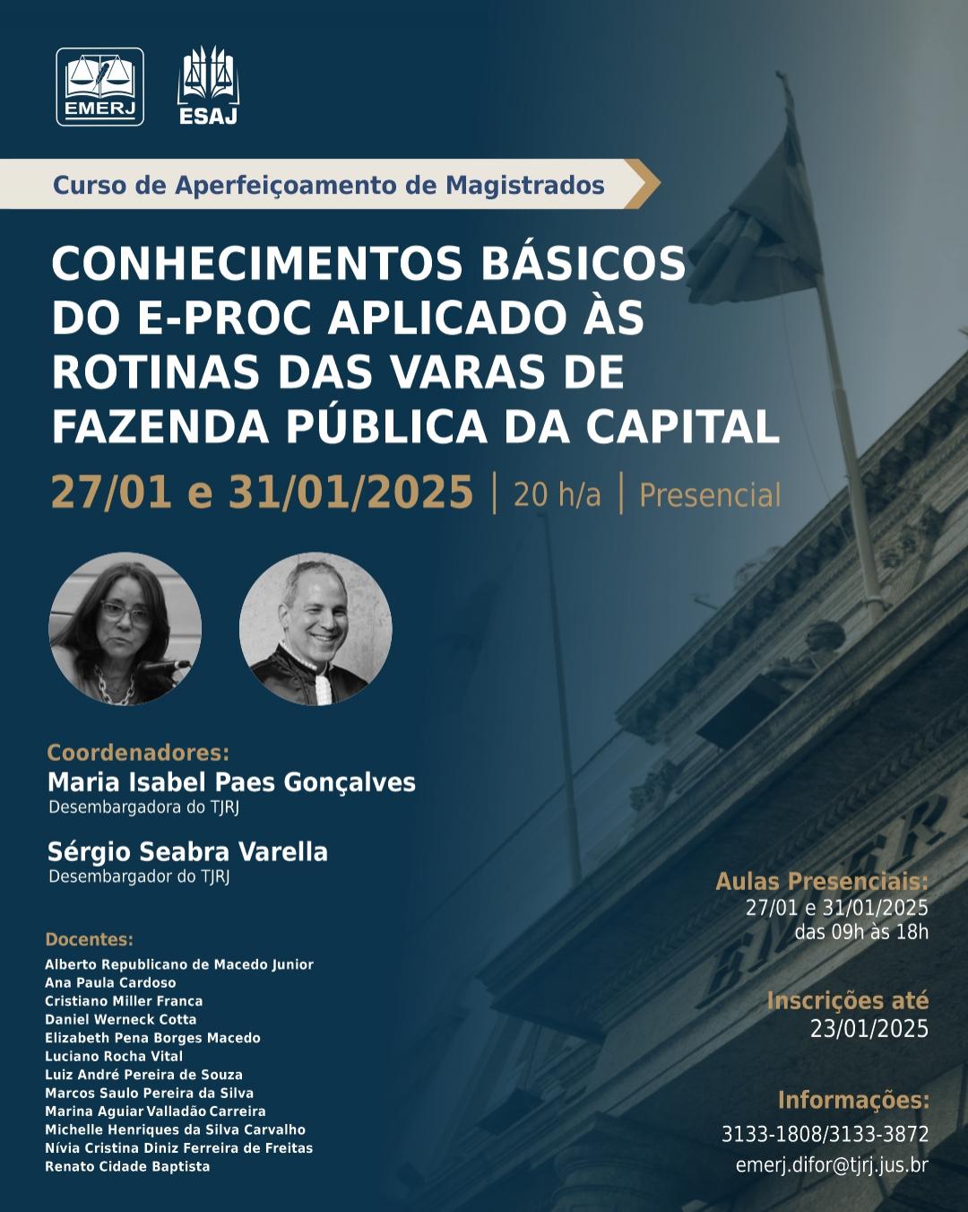 Imagem do banner principal do curso - Conhecimentos básicos do Eproc aplicado às rotinas das Varas de Fazenda Pública da Capital- Turma 4