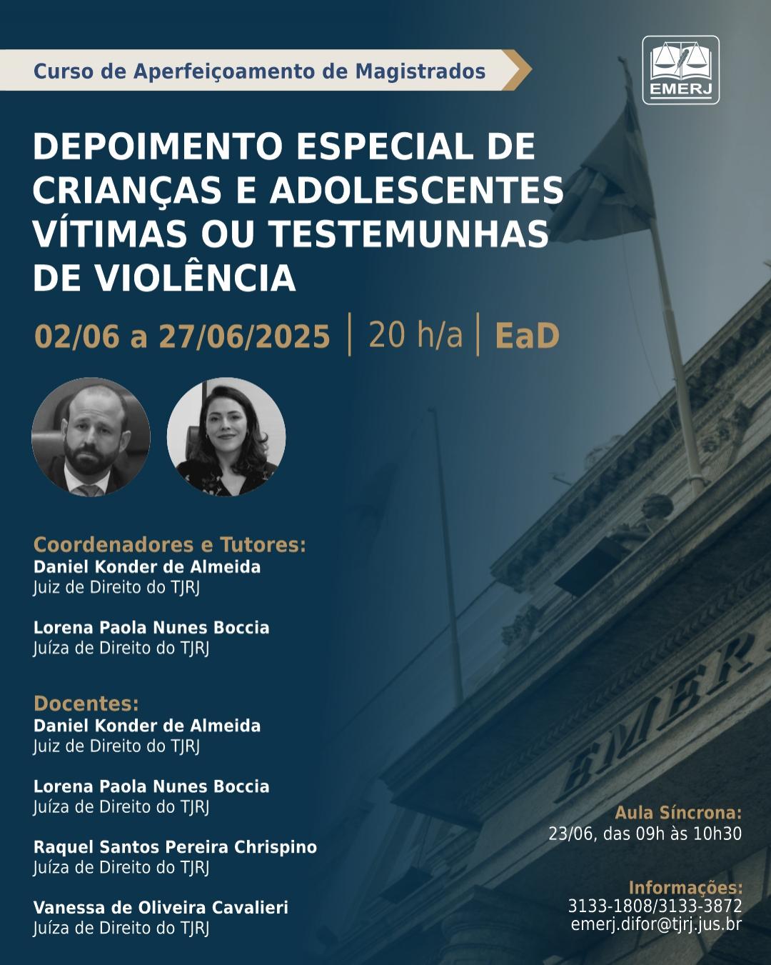 Imagem do banner principal do curso - Depoimento especial de crianças e adolescentes vítimas ou testemunhas de violência