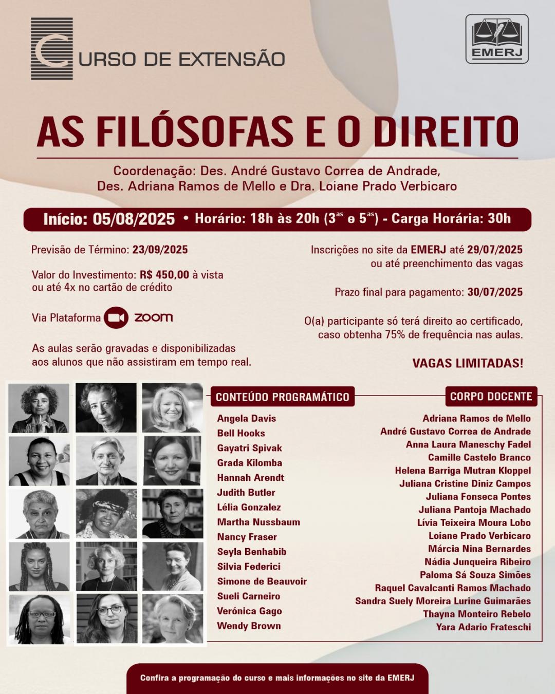 Imagem do banner principal do curso - AS FILÓFAS E O DIREITO