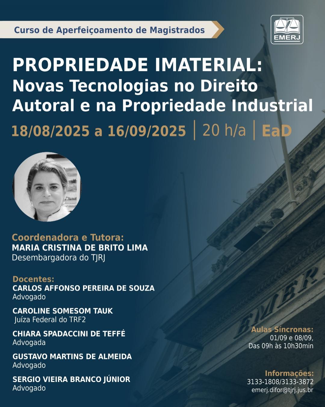 Imagem do banner principal do curso - Propriedade Imaterial: Novas Tecnologias no Direito Autoral e na Propriedade Industrial