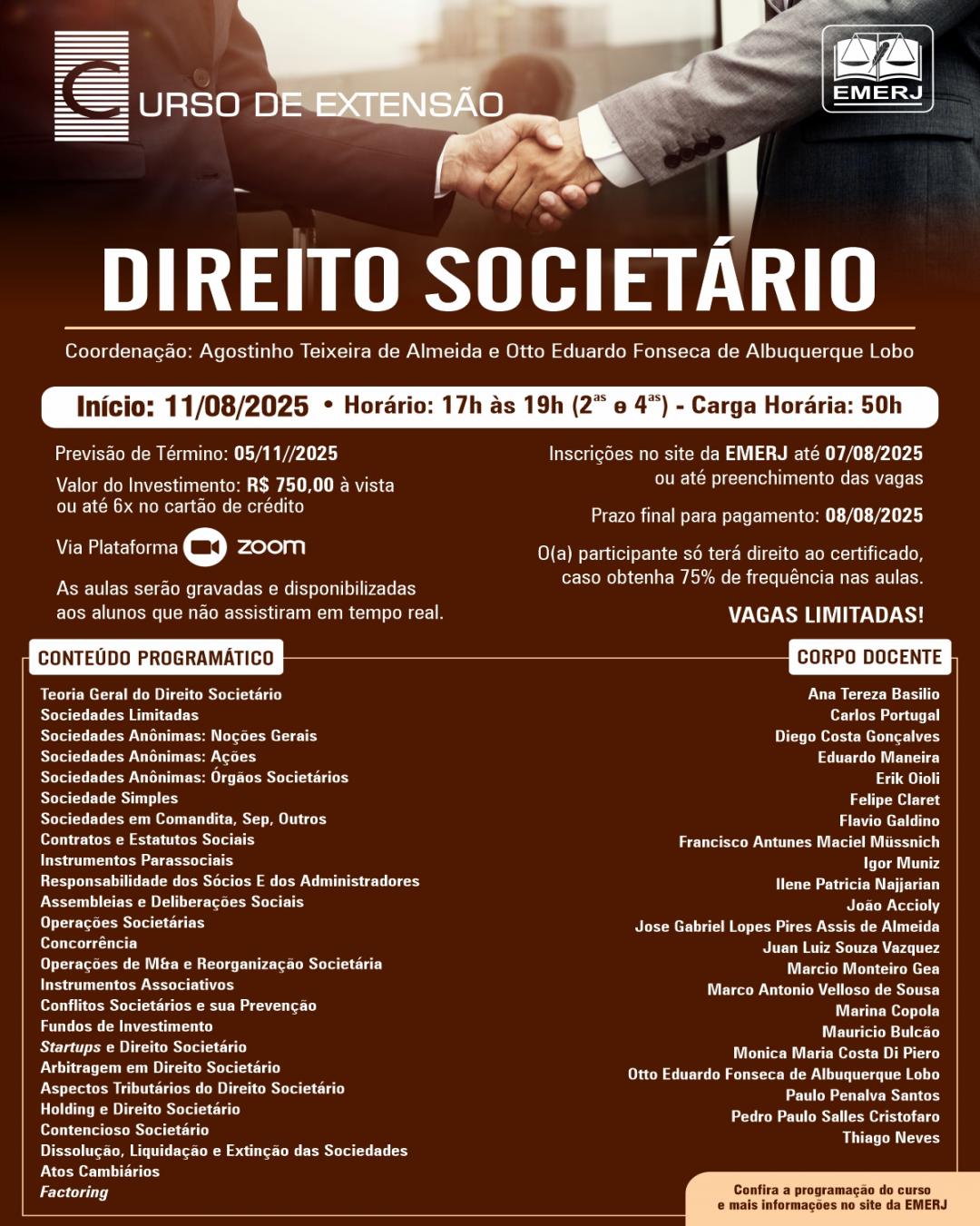 Imagem do banner principal do curso - Direito Societário