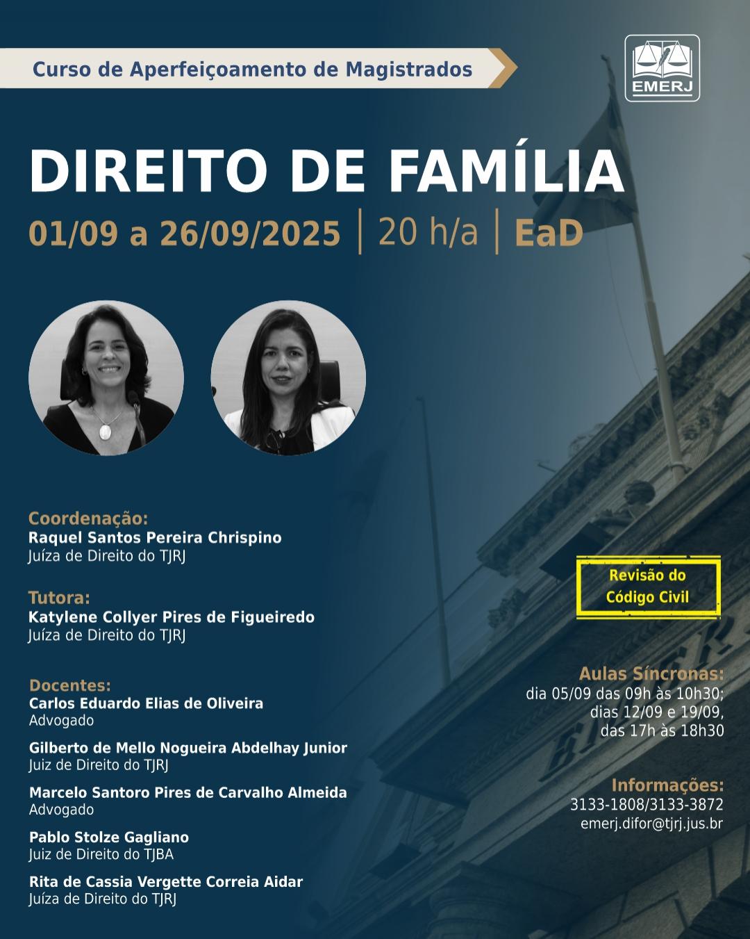 Imagem do banner principal do curso - Direito de Famílias
