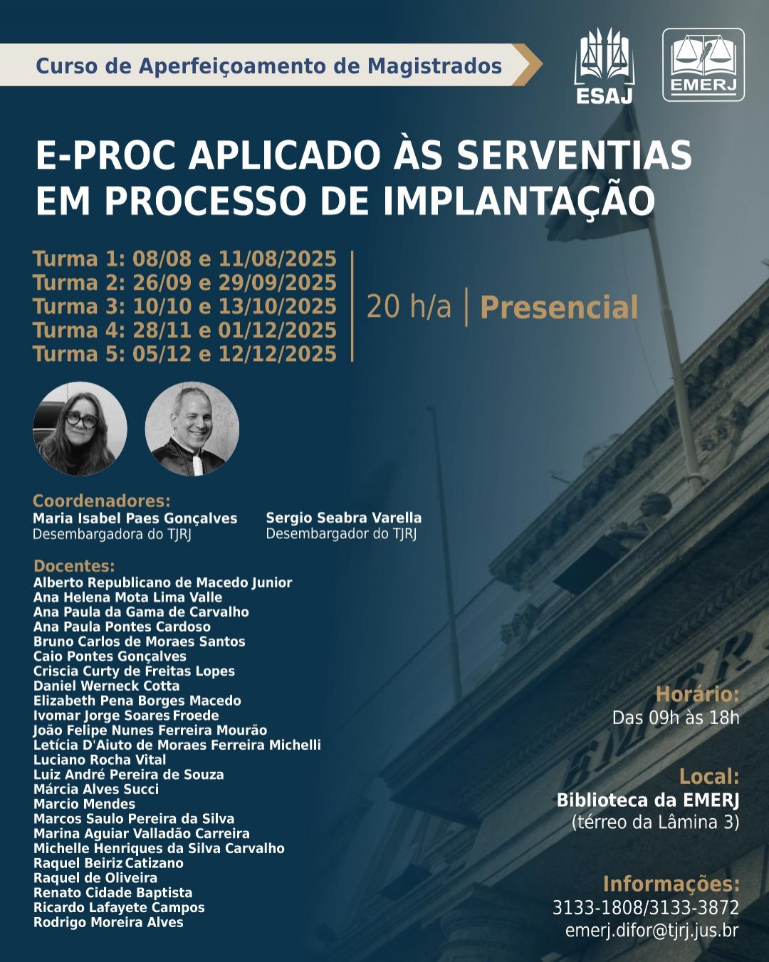 Imagem do banner principal do curso - EPROC Aplicado às Serventias em Processo de Implantação Turma 3