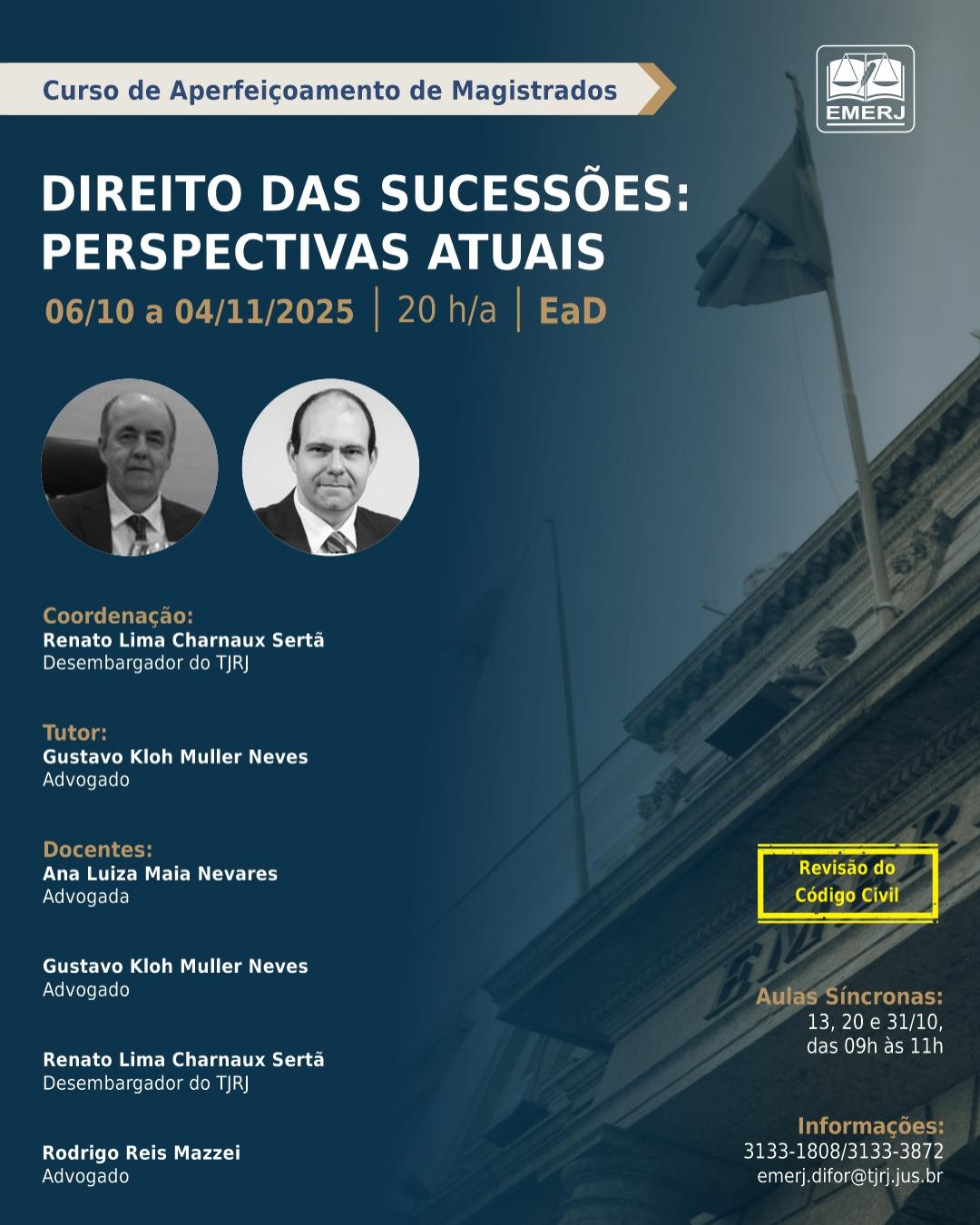 Imagem do banner principal do curso - Direito das Sucessões: Perspectivas Atuais