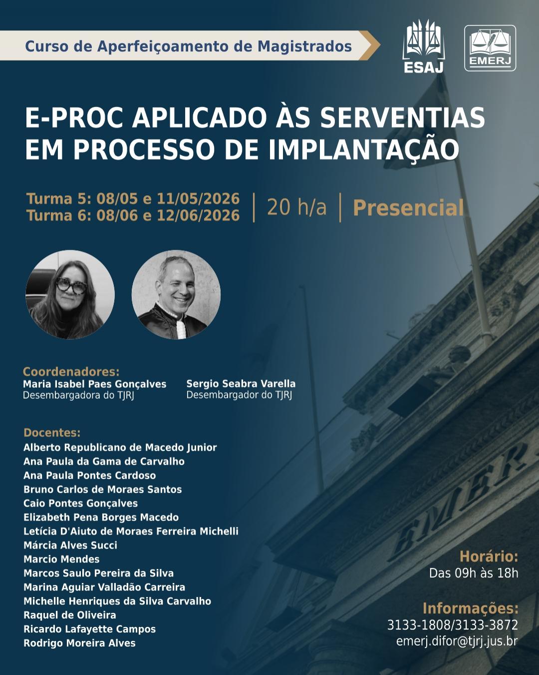 Imagem do banner principal do curso - Eproc Aplicado &agrave;s Serventias em Processo de Implanta&ccedil;&atilde;o Turma 5