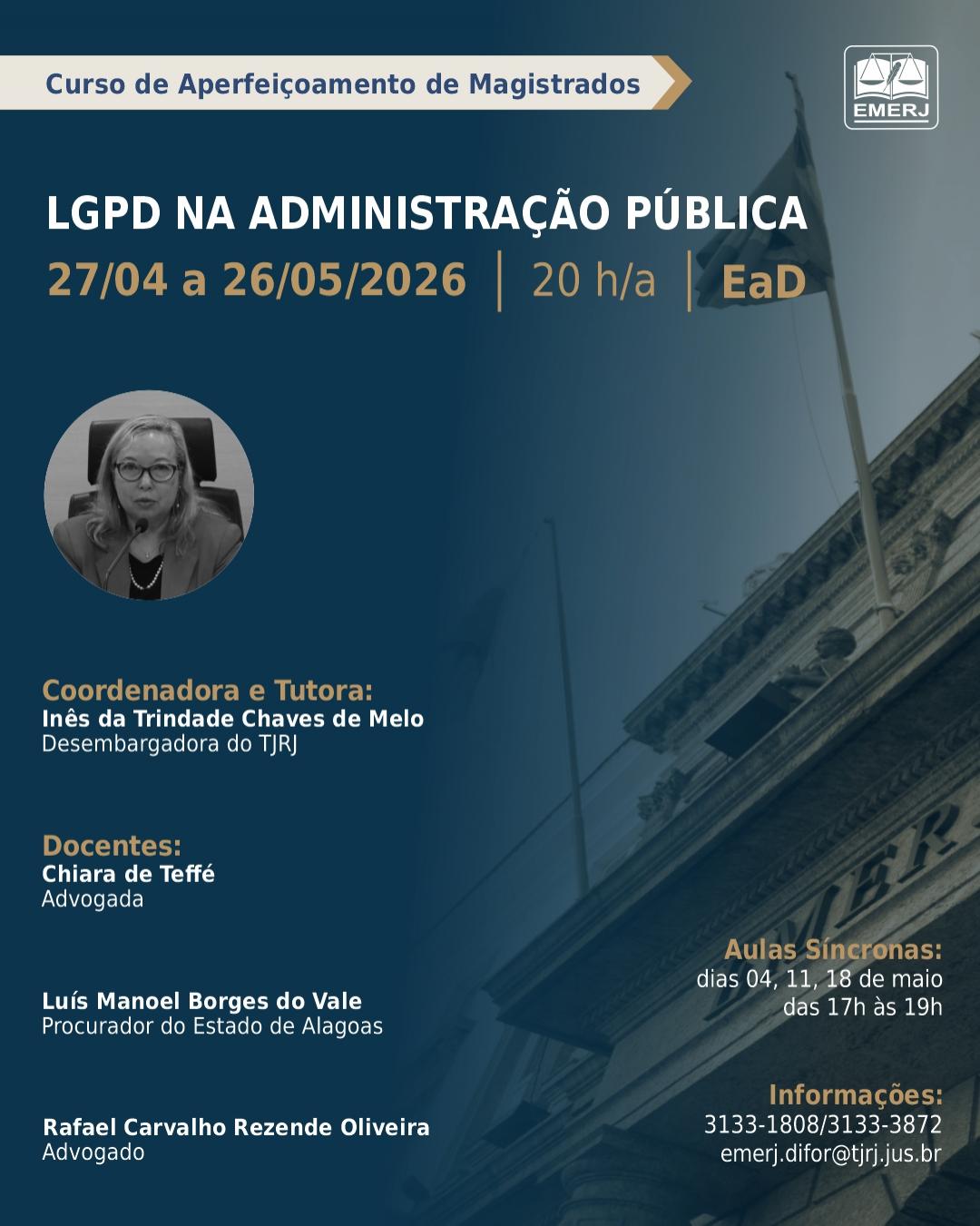Imagem do banner principal do curso -  LGPD na Administra&ccedil;&atilde;o P&uacute;blica