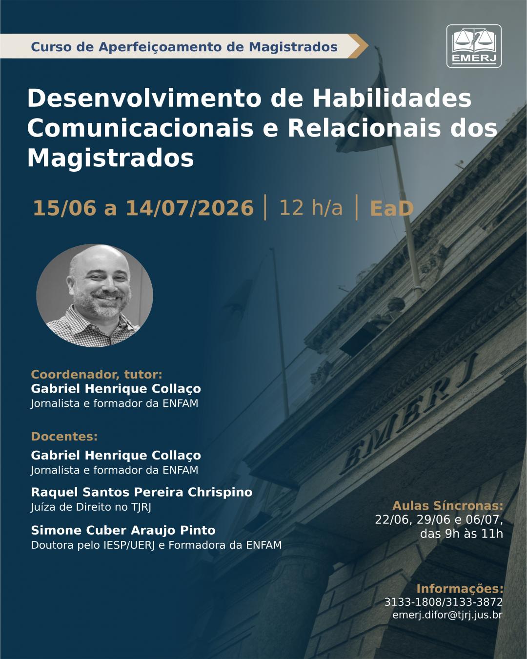 Imagem do banner principal do curso - Desenvolvimento de Habilidades Comunicacionais e Relacionais dos Magistrados