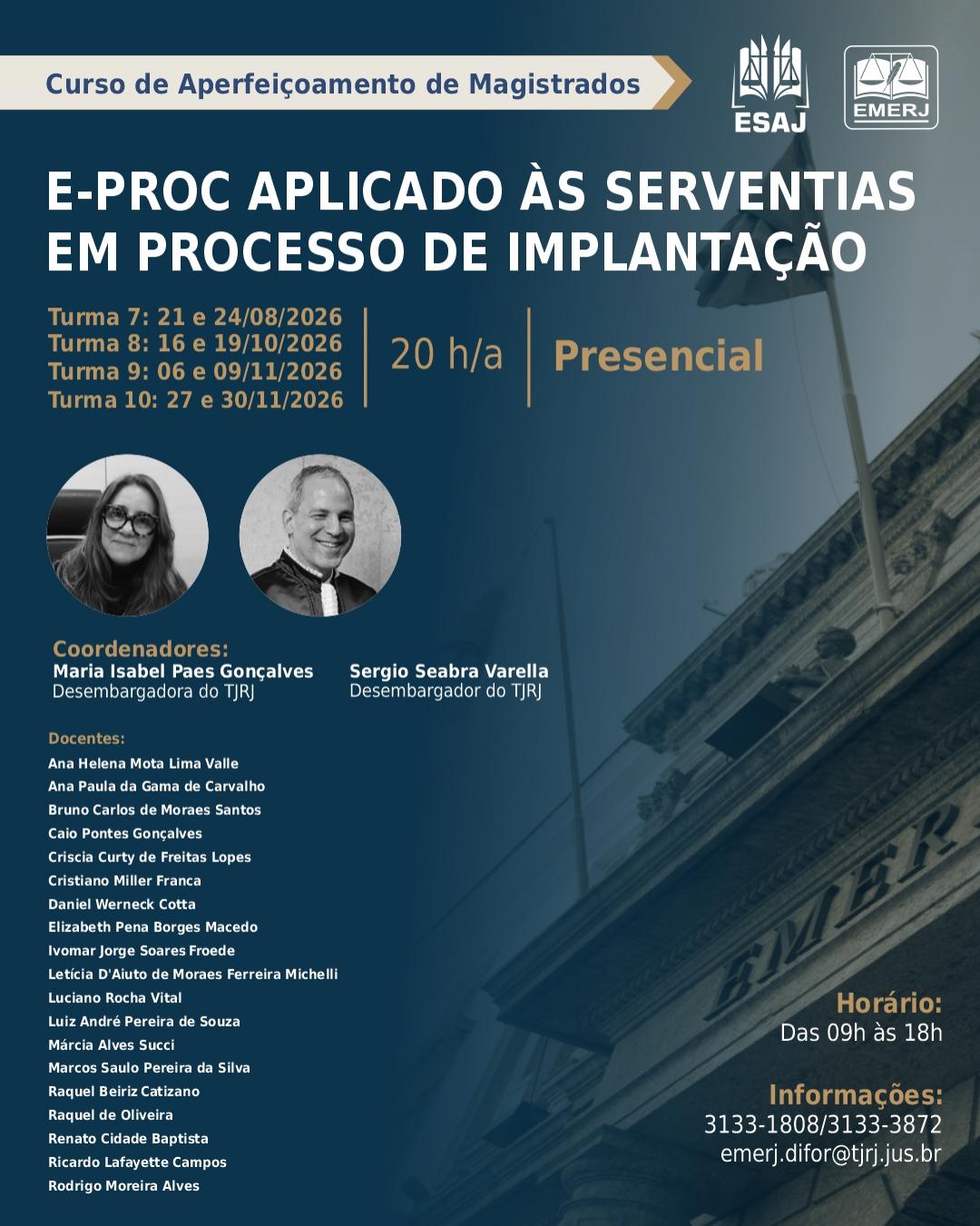 Imagem do banner principal do curso - Eproc Aplicado &agrave;s Serventias em Processo de Implanta&ccedil;&atilde;o Turma 7
