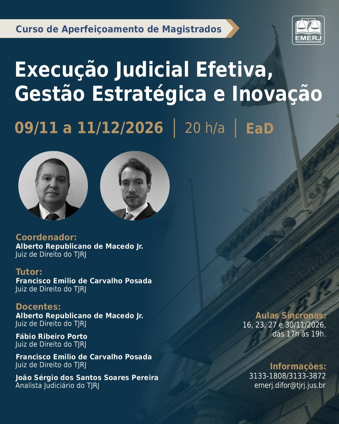 Imagem do banner principal do curso - Execu&ccedil;&atilde;o Judicial Efetiva, Gest&atilde;o Estrat&eacute;gica e Inova&ccedil;&atilde;o