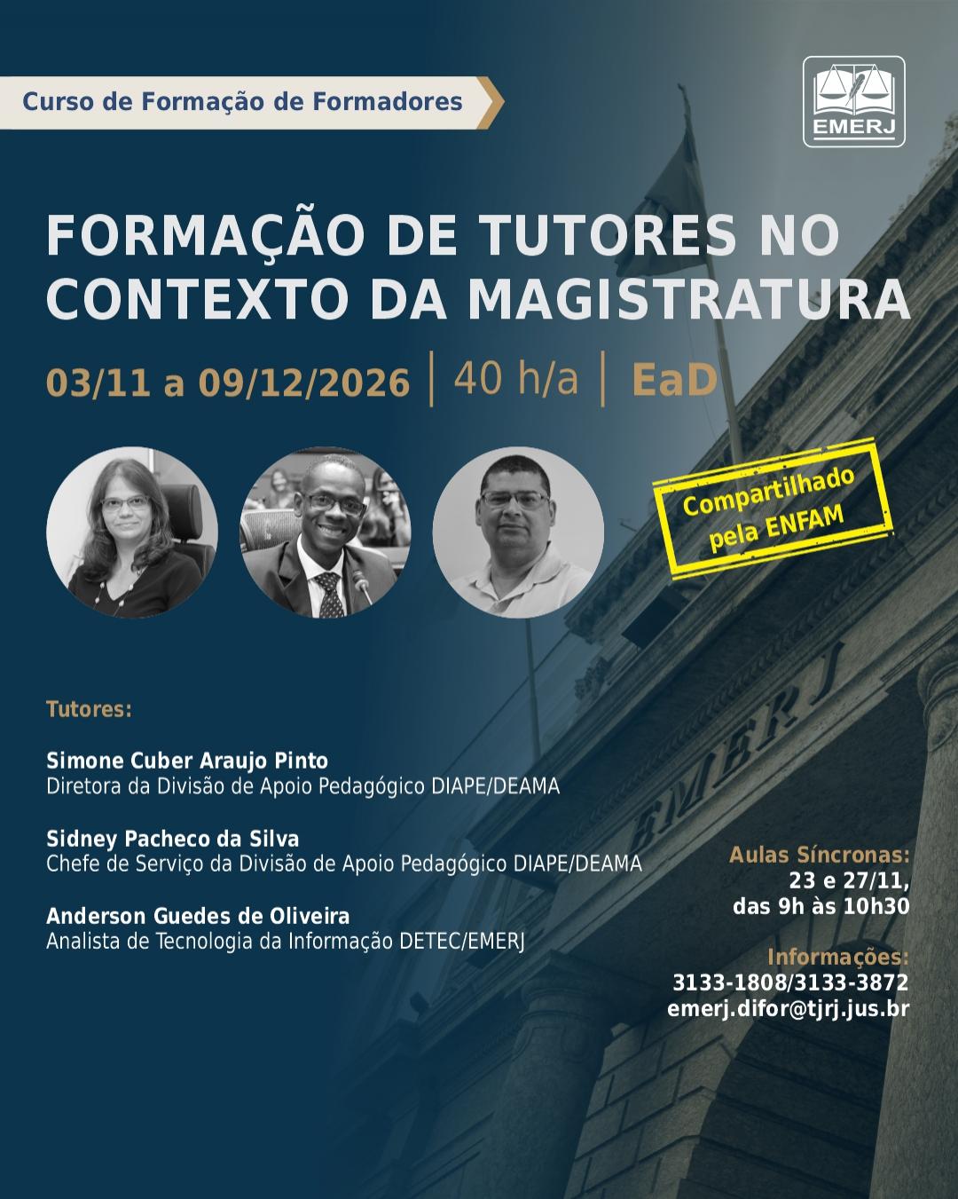 Imagem do banner principal do curso - FORMA&Ccedil;&Atilde;O DE TUTORES NO CONTEXTO DA MAGISTRATURA