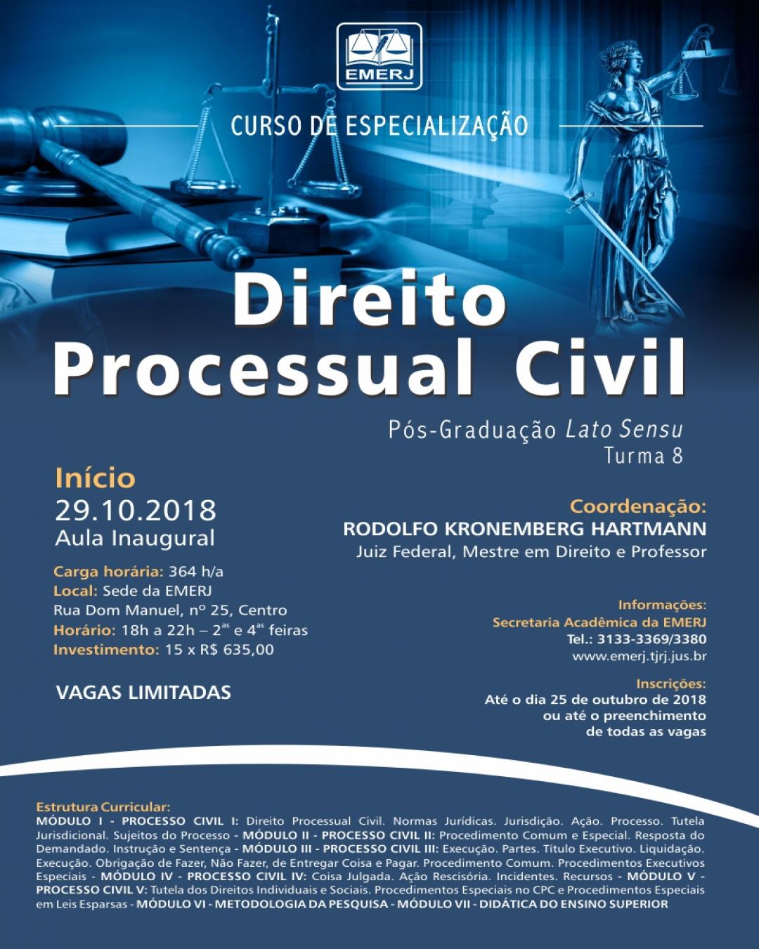 Imagem do banner principal do curso - Direito Processual Civil