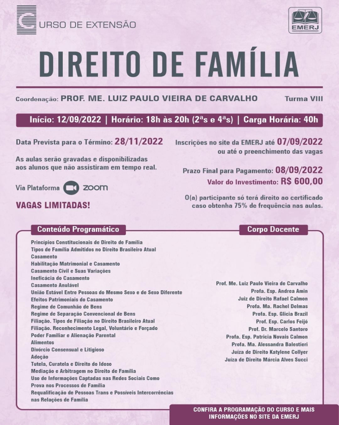 Imagem do banner principal do curso - DIREITO DE FAMÍLIA