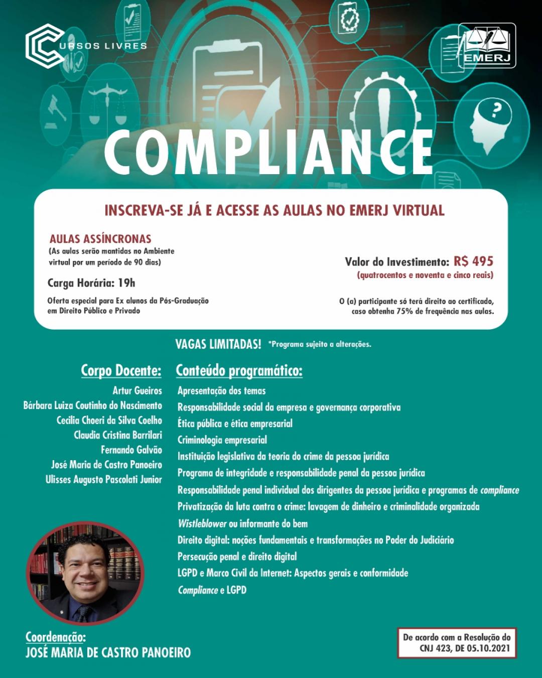 Imagem do banner principal do curso - Compliance