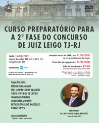 Imagem do banner principal do curso - CURSO PREPARATÓRIO PARA A 2ª FASE DO CONCURSO DE JUIZ LEIGO TJ-RJ