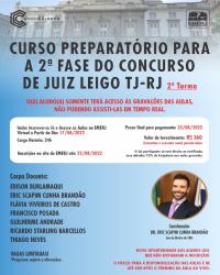 Imagem do banner principal do curso - CURSO PREPARATÓRIO PARA A 2ª FASE DO CONCURSO DE JUIZ LEIGO TJ-RJ - Turma 2