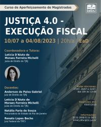 Imagem do banner principal do curso - Justiça 4.0- Execução Fiscal