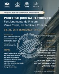 Imagem do banner principal do curso - PROCESSO JUDICIAL ELETRÔNICO - FUNCIONAMENTO DO PJ-E EM VARAS CÍVEIS, DE FAMÍLIA E CRIMINAL