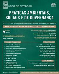 Imagem do banner principal do curso - Práticas Ambientais, Sociais e de Governança