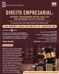 Imagem do banner principal do curso - Direito Empresarial: Falência e Recuperação Judicial sob a Luz das Alterações da Lei 14.112/2020
