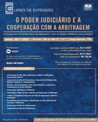 Imagem do banner principal do curso - O PODER JUDICIÁRIO E A COOPERAÇÃO COM A ARBITRAGEM