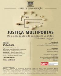 Imagem do banner principal do curso - Curso de Especialização em Justiça Multiportas - Turma 3