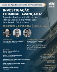 Imagem do banner principal do curso - Investigação Criminal Avançada: Aspectos Práticos e Jurídicos das Provas Digitais e da Persecução Envolvendo Criptoativos