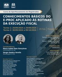 Imagem do banner principal do curso - Conhecimentos básicos do Eproc aplicado às rotinas da Execução Fiscal - Turma 1