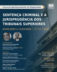 Imagem do banner principal do curso - Sentença Criminal e a Jurisprudência dos Tribunais Superiores