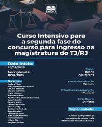 Imagem do banner principal do curso - Curso Intensivo para segunda fase da Magistratura