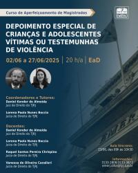 Imagem do banner principal do curso - Depoimento especial de crianças e adolescentes vítimas ou testemunhas de violência