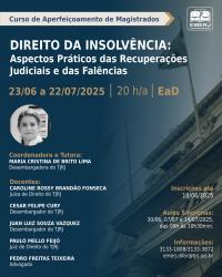 Imagem do banner principal do curso - Direito da Insolvência: Aspectos Práticos das Recuperações Judiciais e das Falências