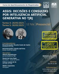 Imagem do banner principal do curso - ASSIS: Decisões e Consultas por Inteligência Artificial Generativa no TJRJ – Turma 5