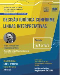 Imagem do banner principal do curso - Decisão Jurídica conforme Linhas Interpretativas