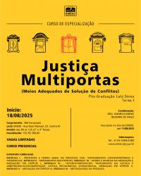 Imagem do banner principal do curso - Curso de Especialização em Justiça Multiportas - Turma 3