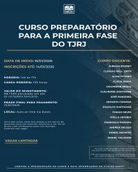 Imagem do banner principal do curso - CURSO PREPARAT&Oacute;RIO PARA A PRIMEIRA FASE DO TJRJ