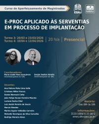 Imagem do banner principal do curso - E-PROC Aplicado &agrave;s Serventias em Processo de Implanta&ccedil;&atilde;o - Turma 4
