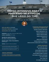 Imagem do banner principal do curso - CURSO INTENSIVO PARA O PROCESSO SELETIVO DE JUIZ LEIGO DO TJRJ