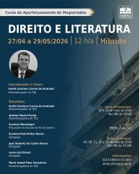 Imagem do banner principal do curso - DIREITO E LITERATURA