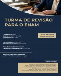 Imagem do banner principal do curso - TURMA DE REVIS&Atilde;O PARA O ENAM
