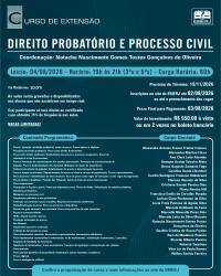 Imagem do banner principal do curso - DIREITO PROBAT&Oacute;RIO E PROCESSO CIVIL