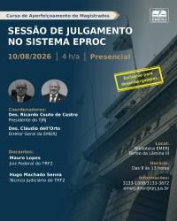 Imagem do banner principal do curso - Sess&atilde;o de Julgamento no Sistema Eproc &ndash; Turma 2
