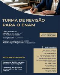 Imagem do banner principal do curso - TURMA DE REVIS&Atilde;O PARA O ENAM