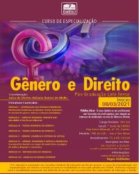 Imagem do banner principal do curso - Curso de Especialização Gênero e Direito - Pós-Graduação Lato Sensu