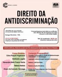 Imagem do banner principal do curso - DIREITO DA ANTIDISCRIMINAÇÃO