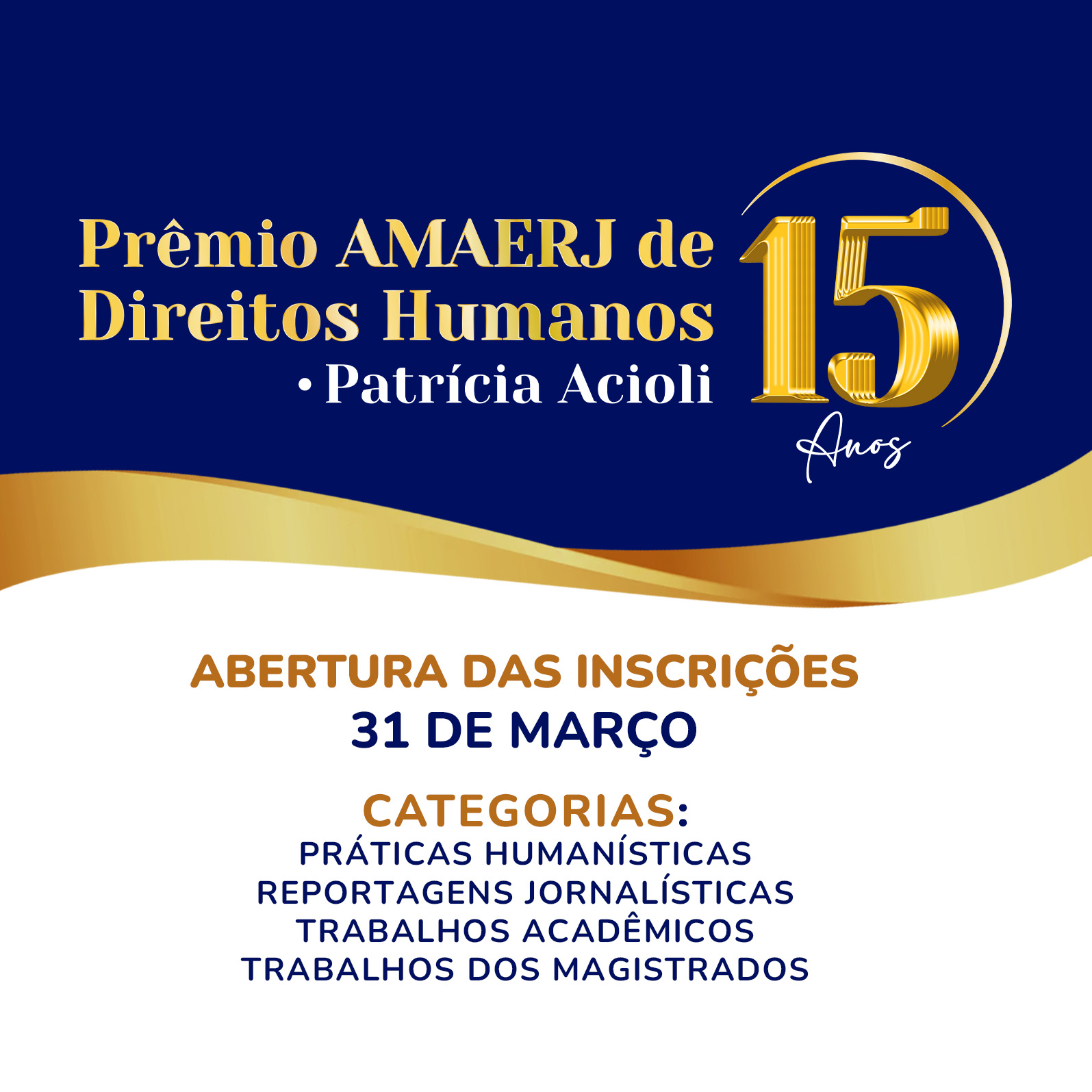 Imagem principal do evento externo - Pr&ecirc;mio AMAERJ 